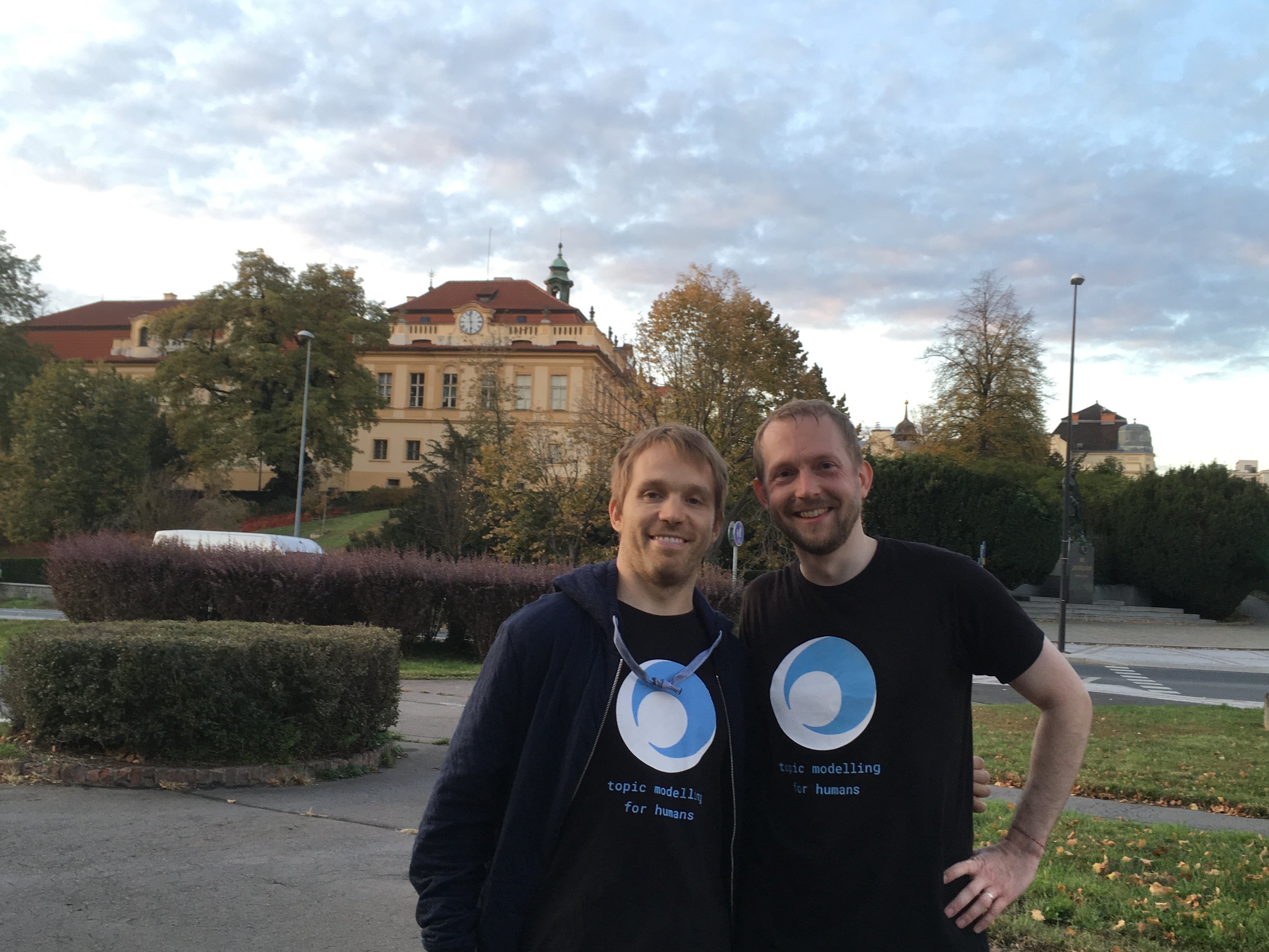Misha (left) and Radim (right) got together in Prague for some open source and badminton :)